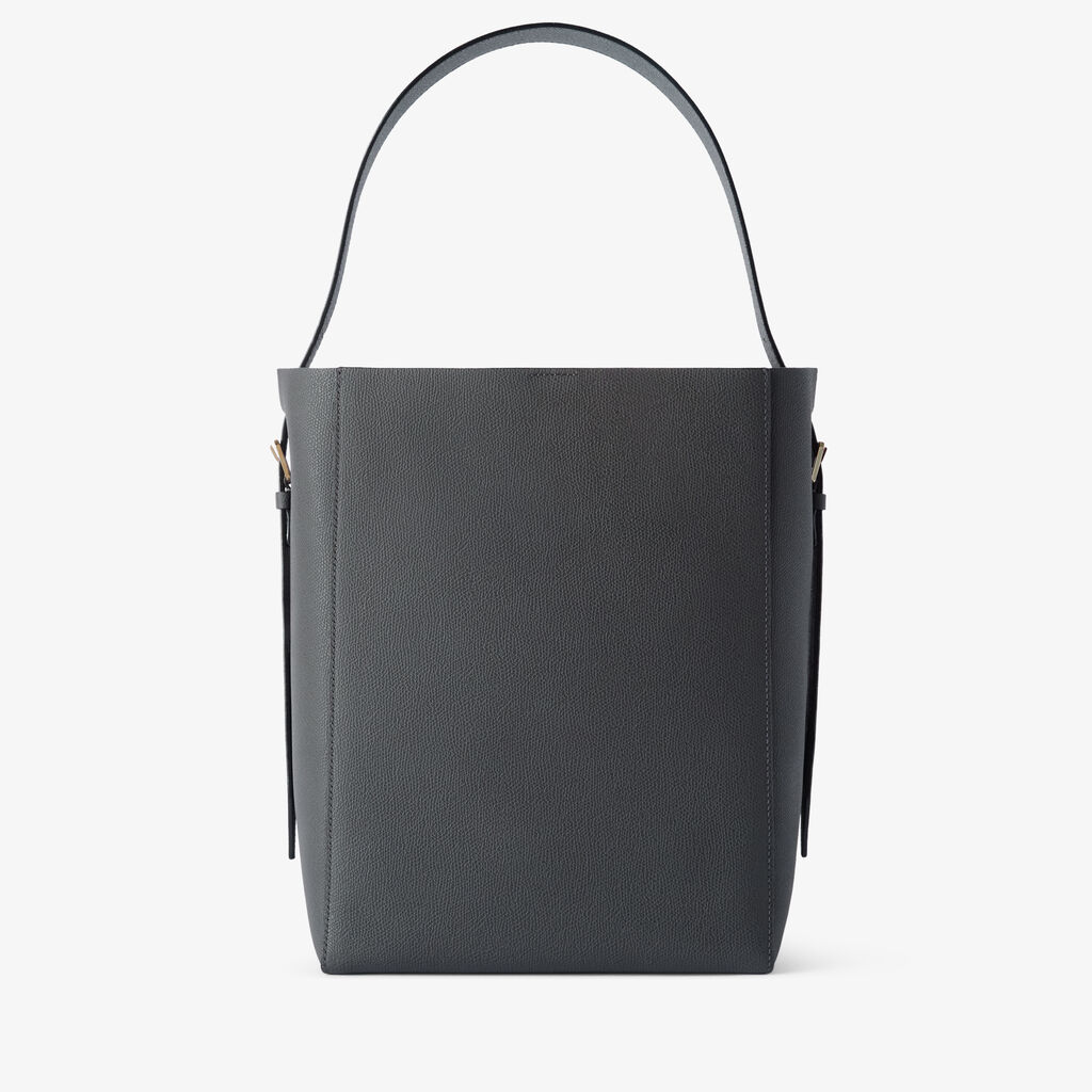 Soft Bucket Medium Bag - Smokey Grey - Millepunte calf leather - Valextra - 5