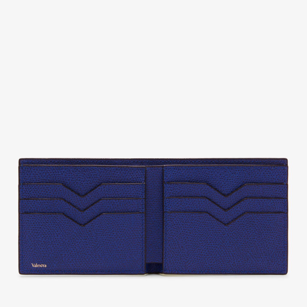 Bifold wallet 6 cc - Royal Blue - Vitello VS - Valextra - 4