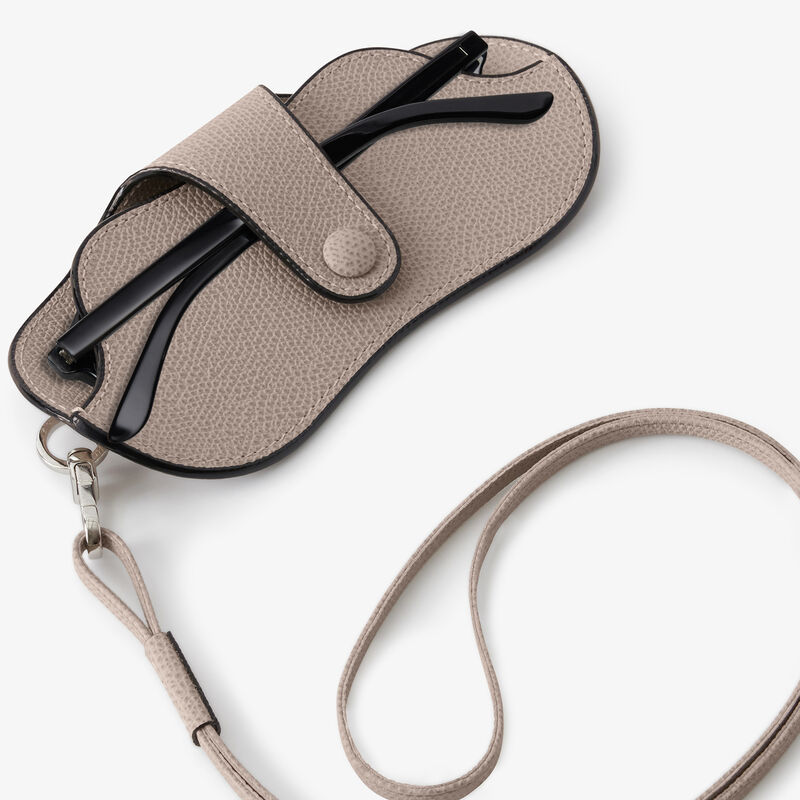 Glasses Case with Lanyard - Nude Pink - Millepunte calf leather - Valextra - 2
