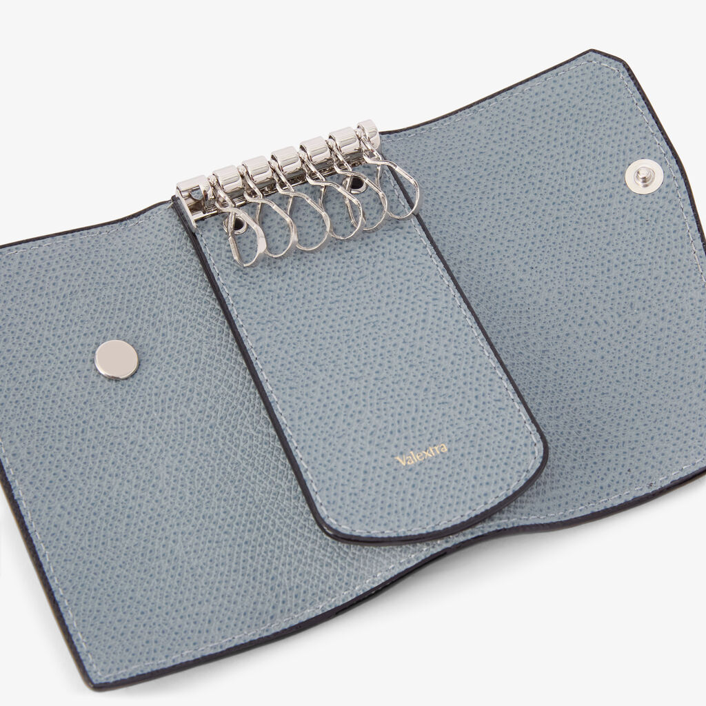 Key Holder 6 Hooks - Niagara Blue - Vitello VS - Valextra - 2