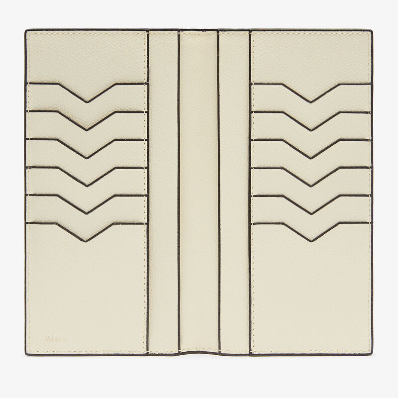 Vertical Wallet 12Cc - Pergamena White - Millepunte calf leather - Valextra - 4