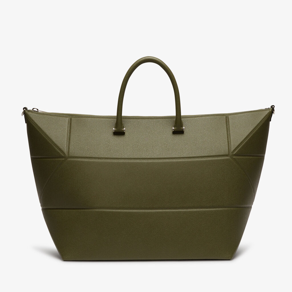 Borsa da viaggio Poliedrica - Verde Militare - Vitello VS - Valextra - 6