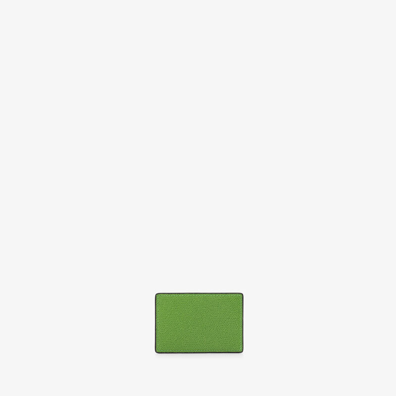 Magnetic Card Case - Grass Green - Millepunte calf leather - Valextra - 3
