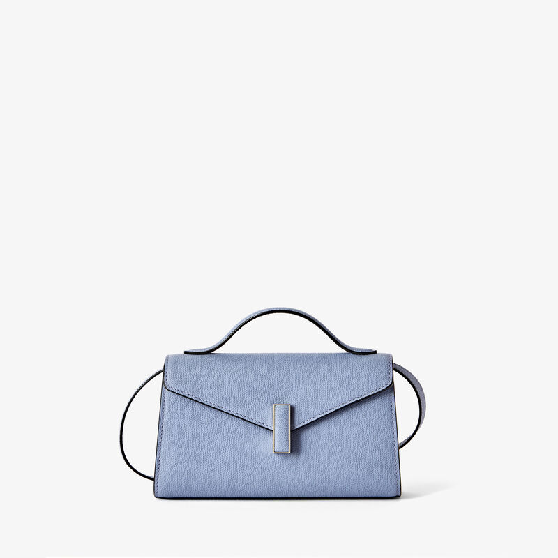 Iside T&igrave;n Top Handle Bag - Hydrangea Blue - Millepunte calf leather - Valextra - 1