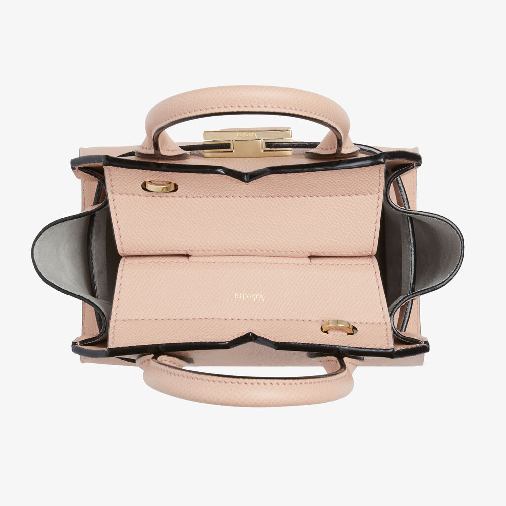 Milano Crossbody Micro Bag - Bonne Mine Pink - Vitello Millepunte Soft - Valextra - 8