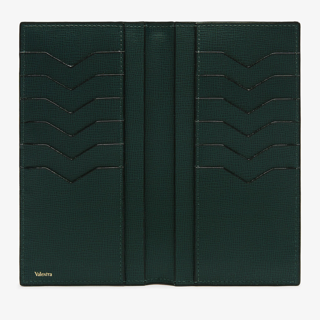 Portafoglio Verticale Bifold 12 Carte Di Credito - Verde Valextra - Cuoio VL - Valextra - 4