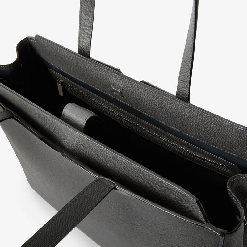 V-line Horizontal Shopping Bag - Smokey Grey - Millepunte calf leather - Valextra - 4