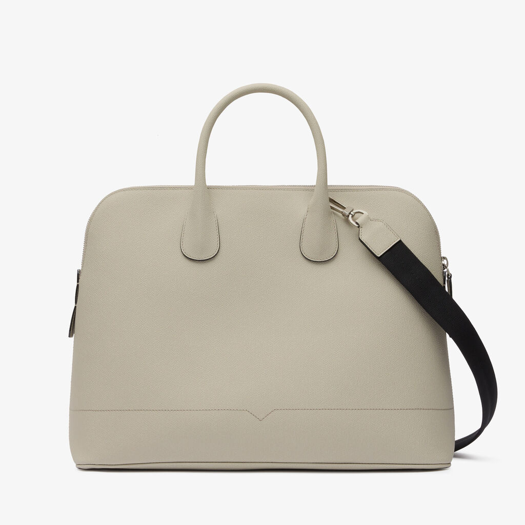 MyLogo Bowling Bag - Linen Grey - Vitello VS - Valextra - 1