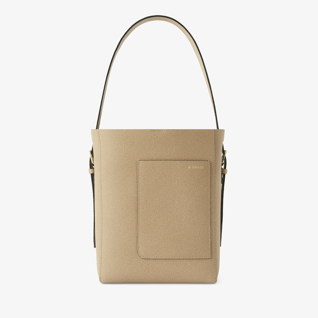 Soft Bucket Mini Bag - Cashmere Beige - Vitello VS - Valextra - 1