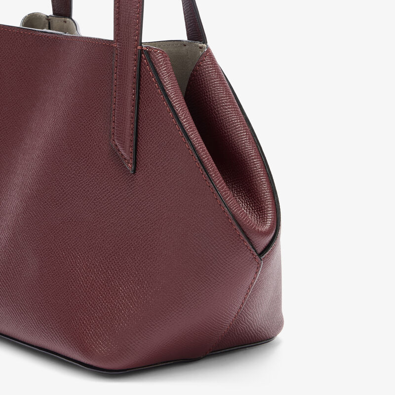 Gio Two Handles Bag - Claret Red - Millepunte Soft calf leather - Valextra - 6