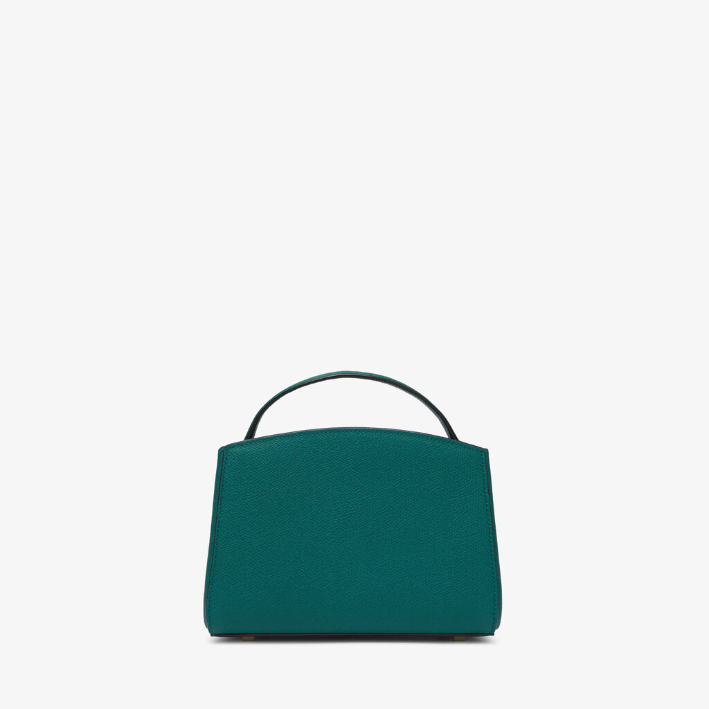 Brera Crossbody Micro Bag - Forest Green - Vitello VS - Valextra - 5