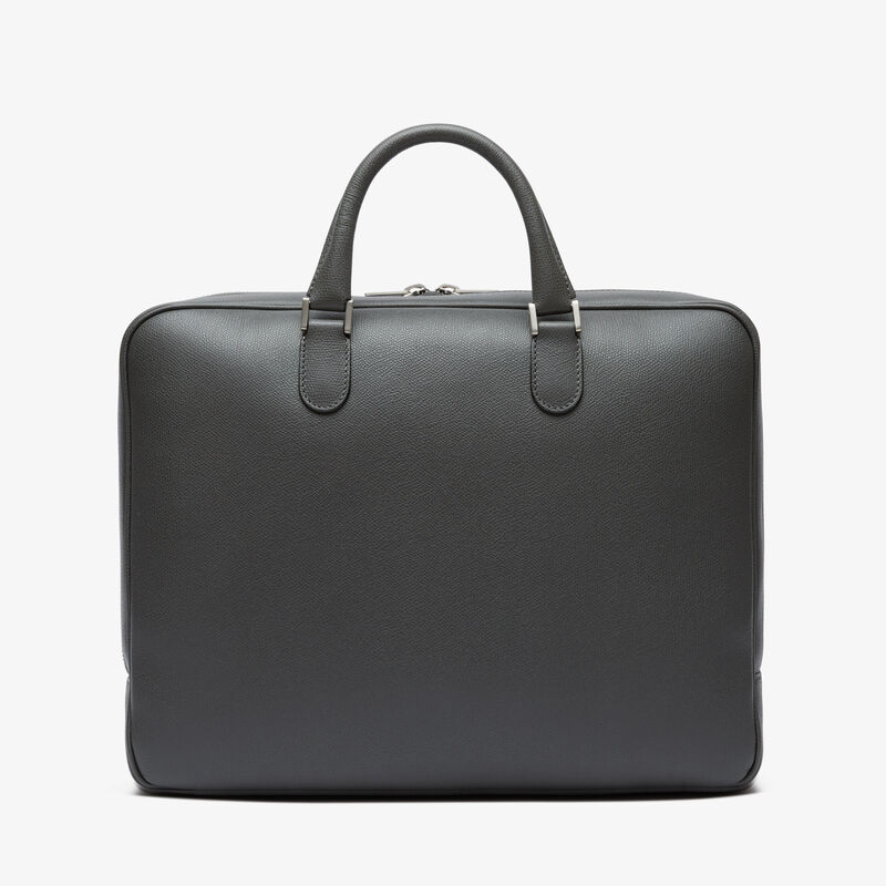 Avietta Briefcase with Zip 24h - Smokey Grey - Millepunte calf leather - Valextra - 6