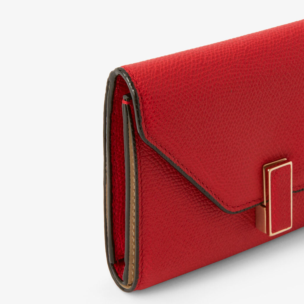 Iside Fold Wallet - Crimson Red - Vitello VS - Valextra - 3