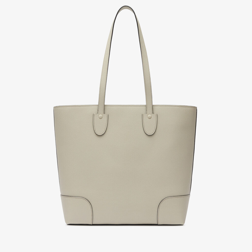 Babila Tote Medium Bag - Linen Grey - Vitello Millepunte Soft - Valextra - 4