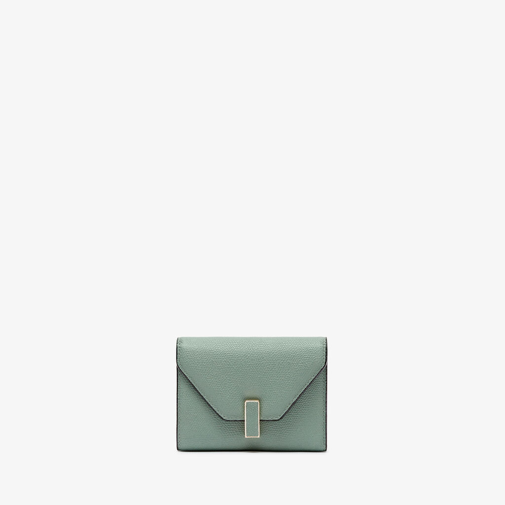 Iside Fold Wallet - Eucalyptus Green - Vitello VS - Valextra - 1