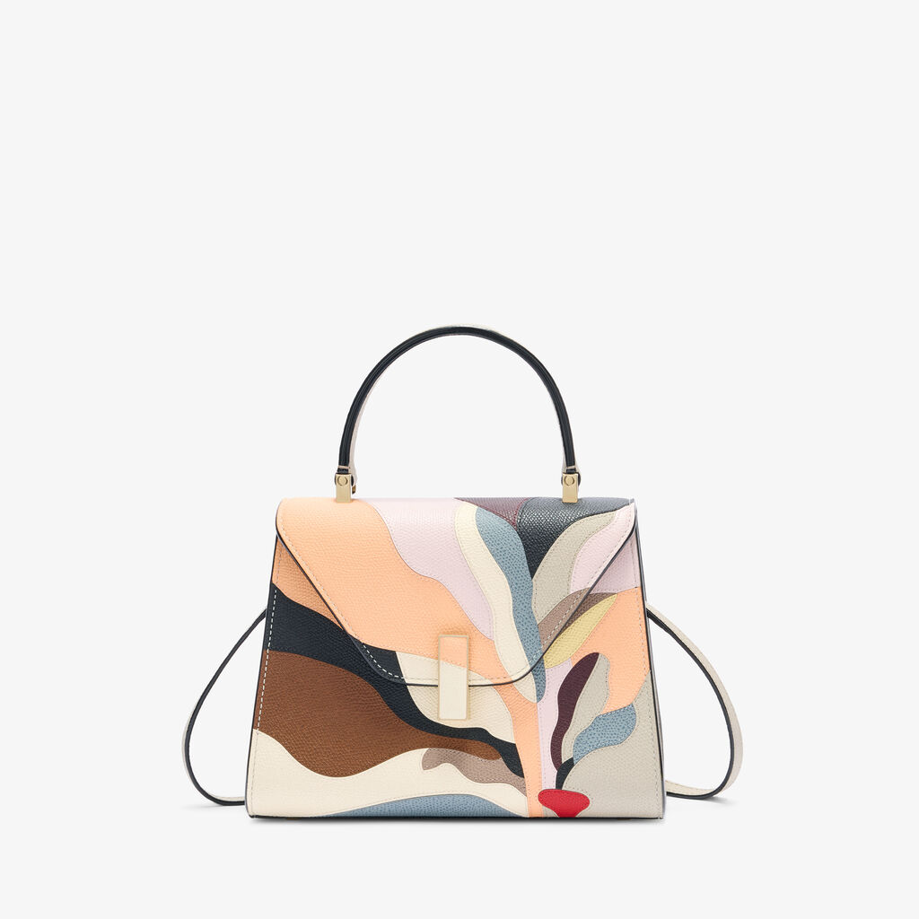 Iside Intarsia Foliage Top Handle Mini Bag -  - Vitello VS - Intarsio Foglie - Valextra - 1