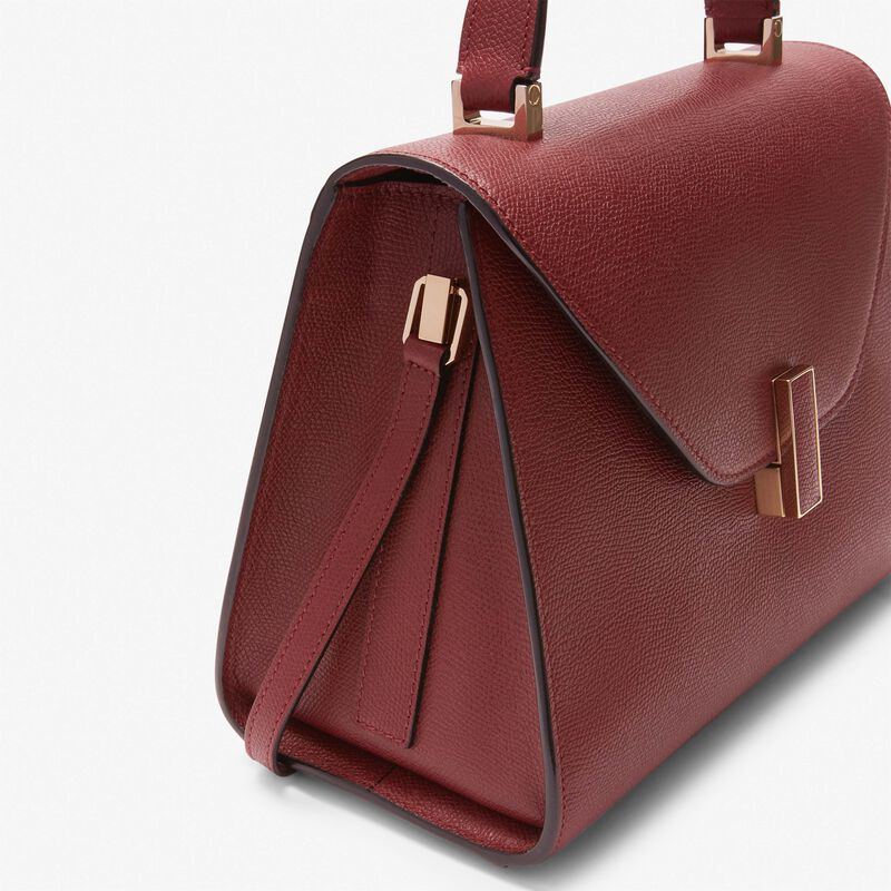 Iside Top handle medium bag - Marasca Red - Millepunte calf leather - Valextra - 5