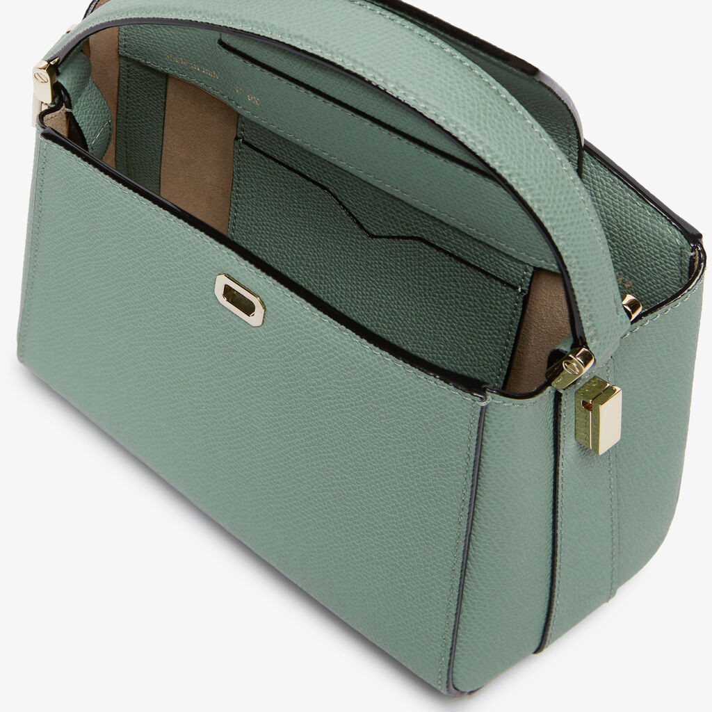 Brera Crossbody Micro Bag - Eucalyptus Green - Vitello VS - Valextra - 3