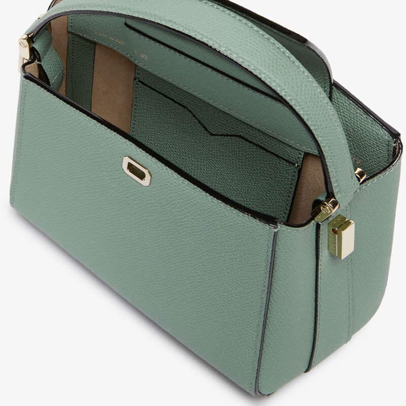 Brera Crossbody Micro Bag - Eucalyptus Green - Millepunte calf leather - Valextra - 3