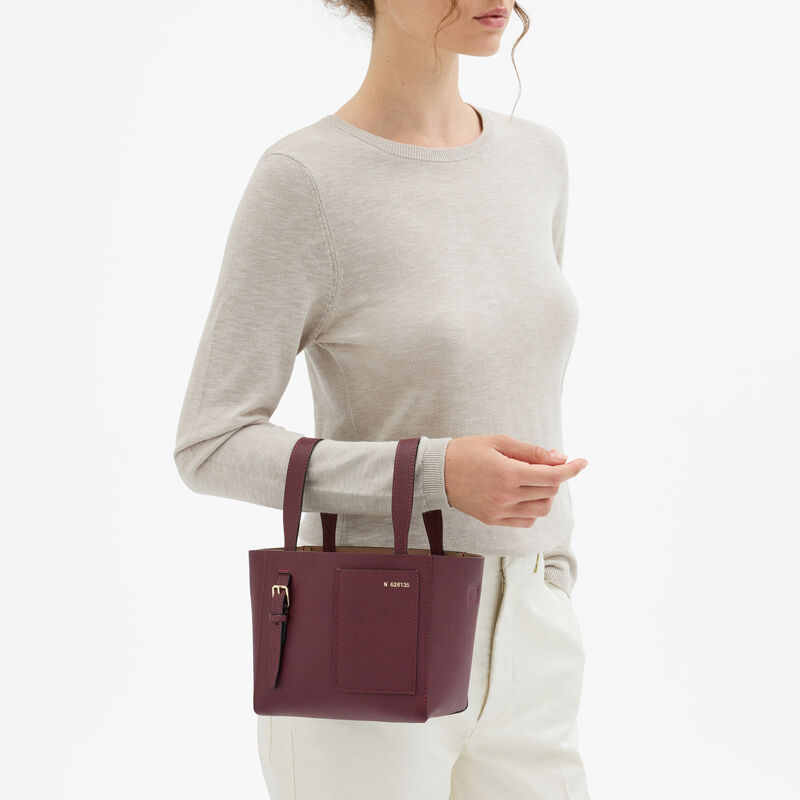 Soft Bucket Micro bag - Claret Red - Millepunte calf leather - Valextra - 2