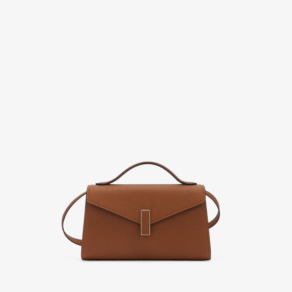 Iside T&igrave;n Top Handle Bag - Chocolate Brown - Millepunte calf leather - Valextra - 1