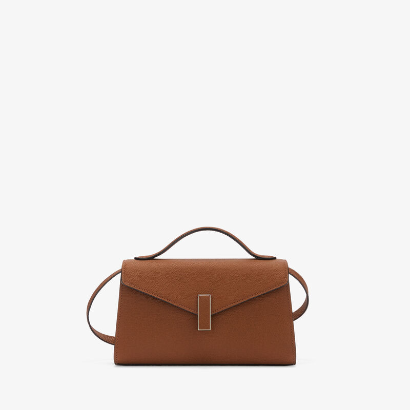 Iside T&igrave;n Top Handle Bag - Chocolate Brown - Millepunte calf leather - Valextra - 1