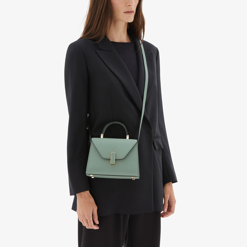 Iside Crossbody Micro bag - Eucalyptus Green - Vitello VS - Valextra - 2