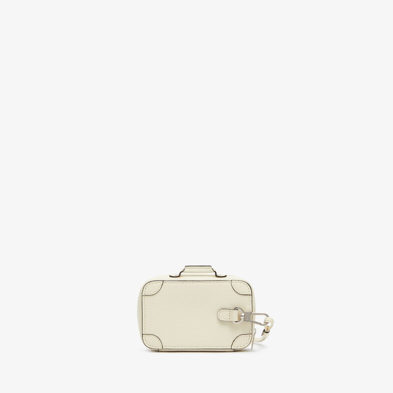 Costa Keychain - Pergamena White - Millepunte calf leather - Valextra - 5