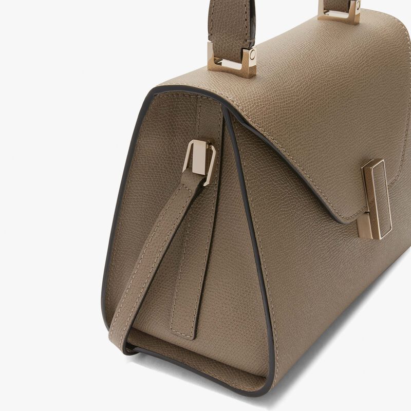 Iside Top handle mini bag - Oyster Brown - Millepunte calf leather - Valextra - 5