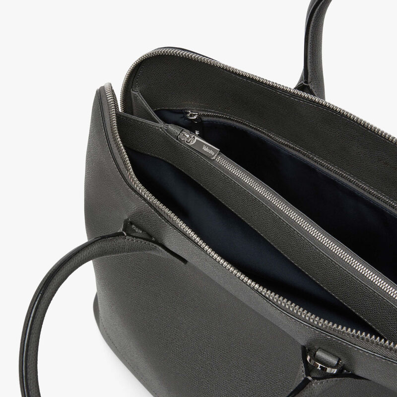 MyLogo Bowling Bag - Smokey Grey - Millepunte calf leather - Valextra - 4