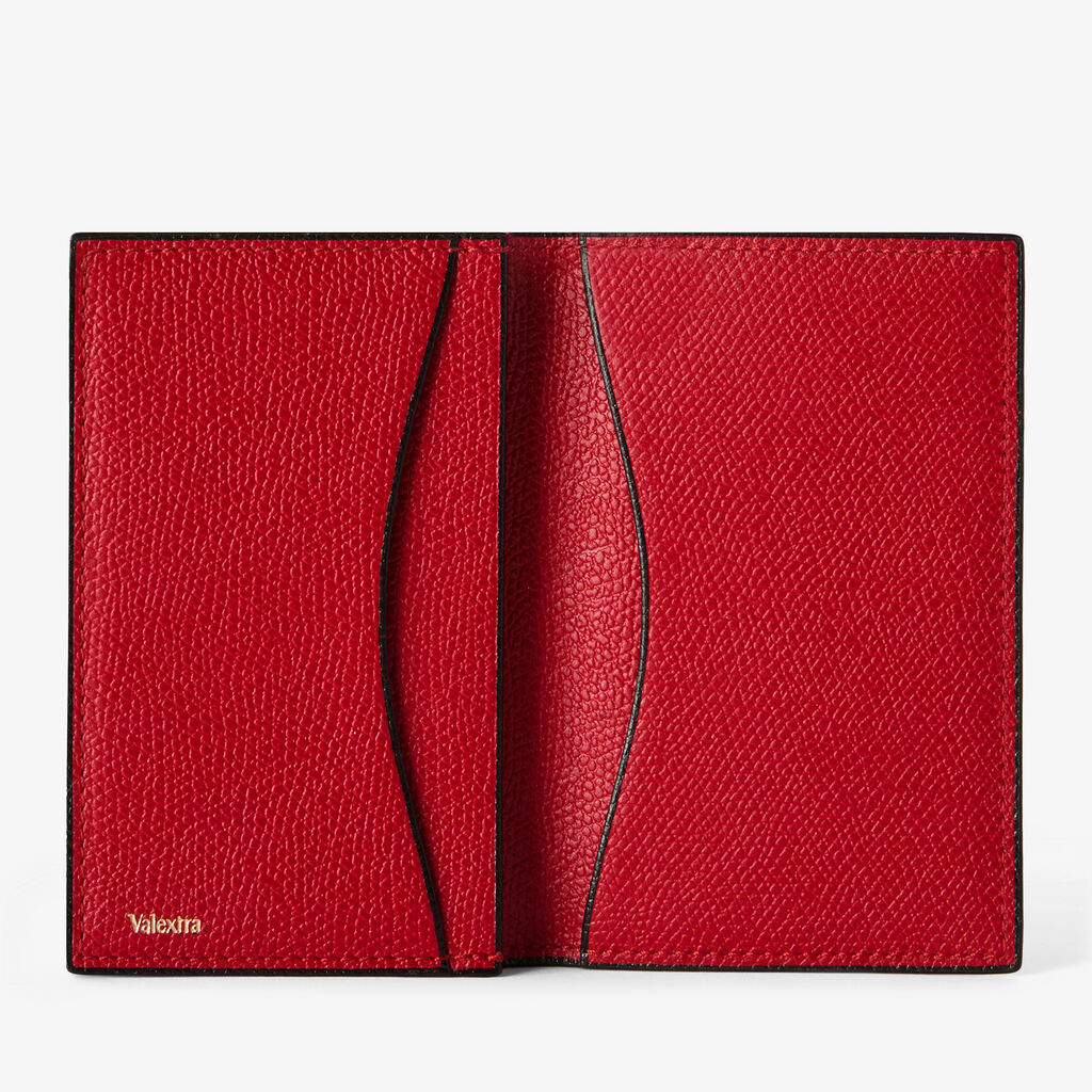 Card Case Onda - Red - Millepunte calf leather - Valextra - 5