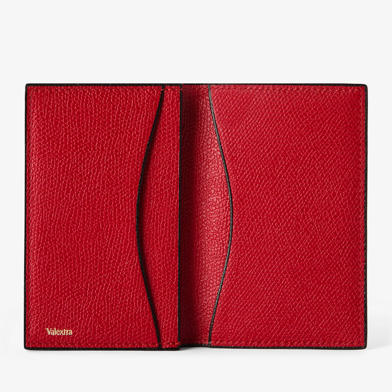 Card Case Onda - Red - Millepunte calf leather - Valextra - 5