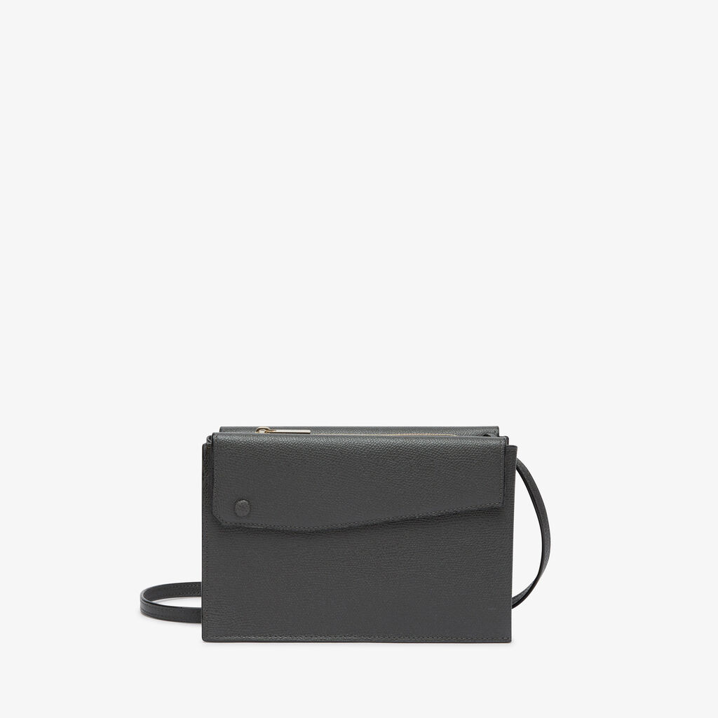 Pocket Slim Crossbody Bag - Smokey Grey - Vitello VS - Valextra - 7