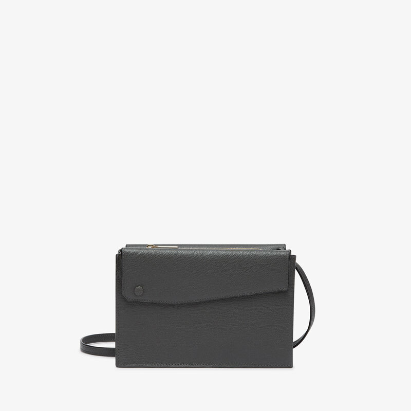 Pocket Slim Crossbody Bag - Smokey Grey - Millepunte calf leather - Valextra - 7