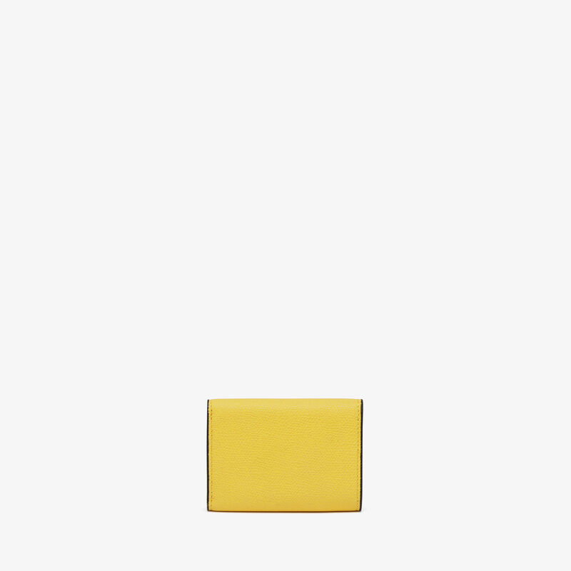 Small Wallet With Coin Holder - Yellow - Millepunte calf leather - Valextra - 4