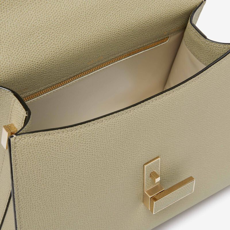 Iside Top Handle Medium Bag - Tundra Green - Millepunte calf leather - Valextra - 3