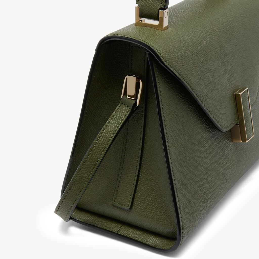 Iside Top handle mini bag - Military Green - Vitello VS - Valextra - 5