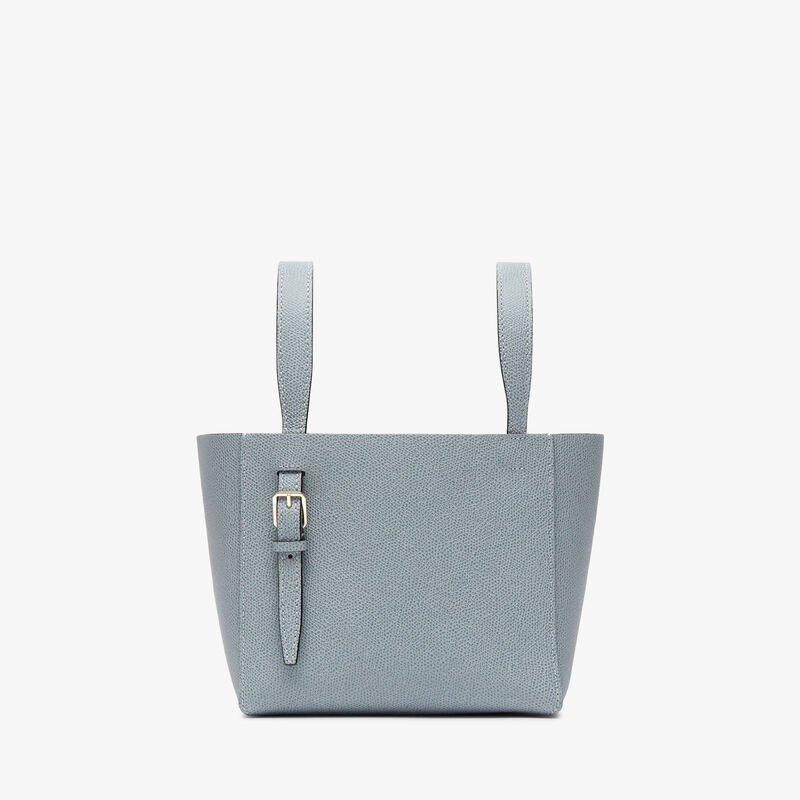 Soft Bucket Micro Bag - Niagara Blue - Millepunte calf leather - Valextra - 6