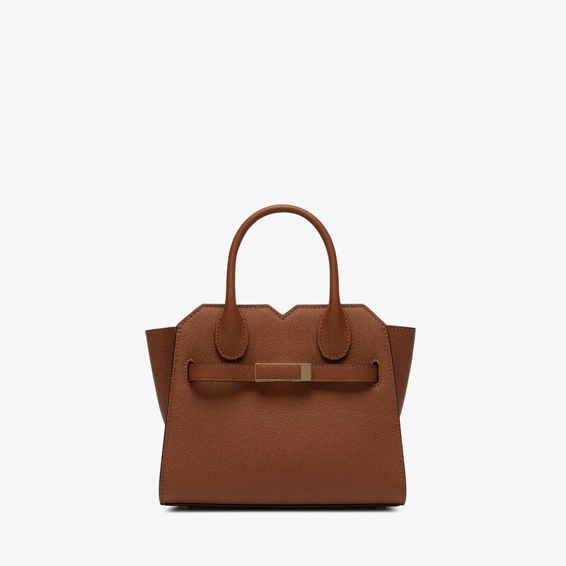Milano Crossbody Micro Bag - Chocolate Brown - Millepunte Soft calf leather - Valextra - 1