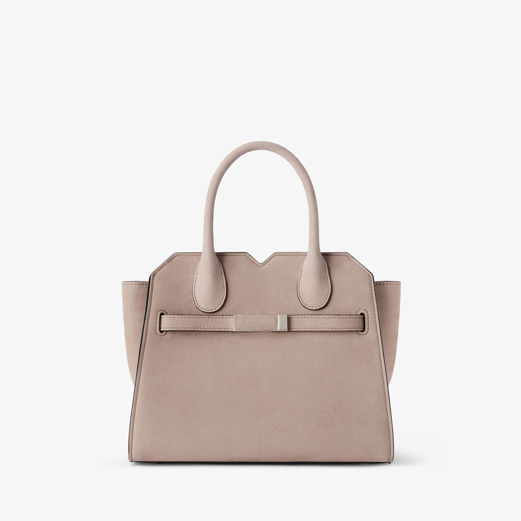 Borsa a Due Manici Milano Senso Mini - Rosa Nude - Pelle Millepunte Nabuk Senso - Valextra - 1