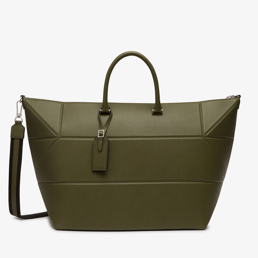 Borsa da viaggio Poliedrica - Verde Militare - Vitello VS - Valextra - 1