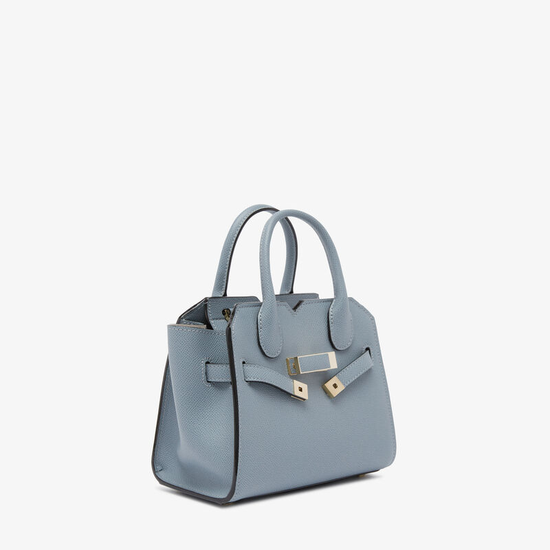 Milano Crossbody Micro Bag - Niagara Blue - Millepunte Soft calf leather - Valextra - 7