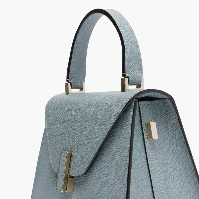 Iside Top handle mini bag - Smokey Blue - Millepunte calf leather - Valextra - 4