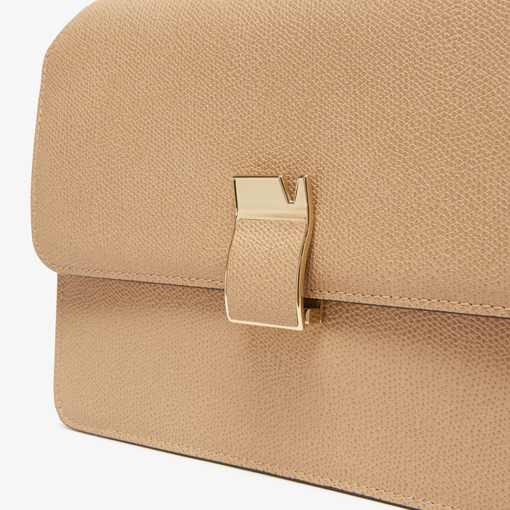 Nolo crossbody medium bag - Cashmere Beige - Vitello VS - Valextra - 3