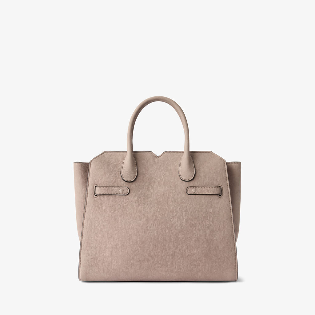 Borsa a Due Manici Milano Senso Media - Rosa Nude - Vitello Millepunte Nabuk - Valextra - 7