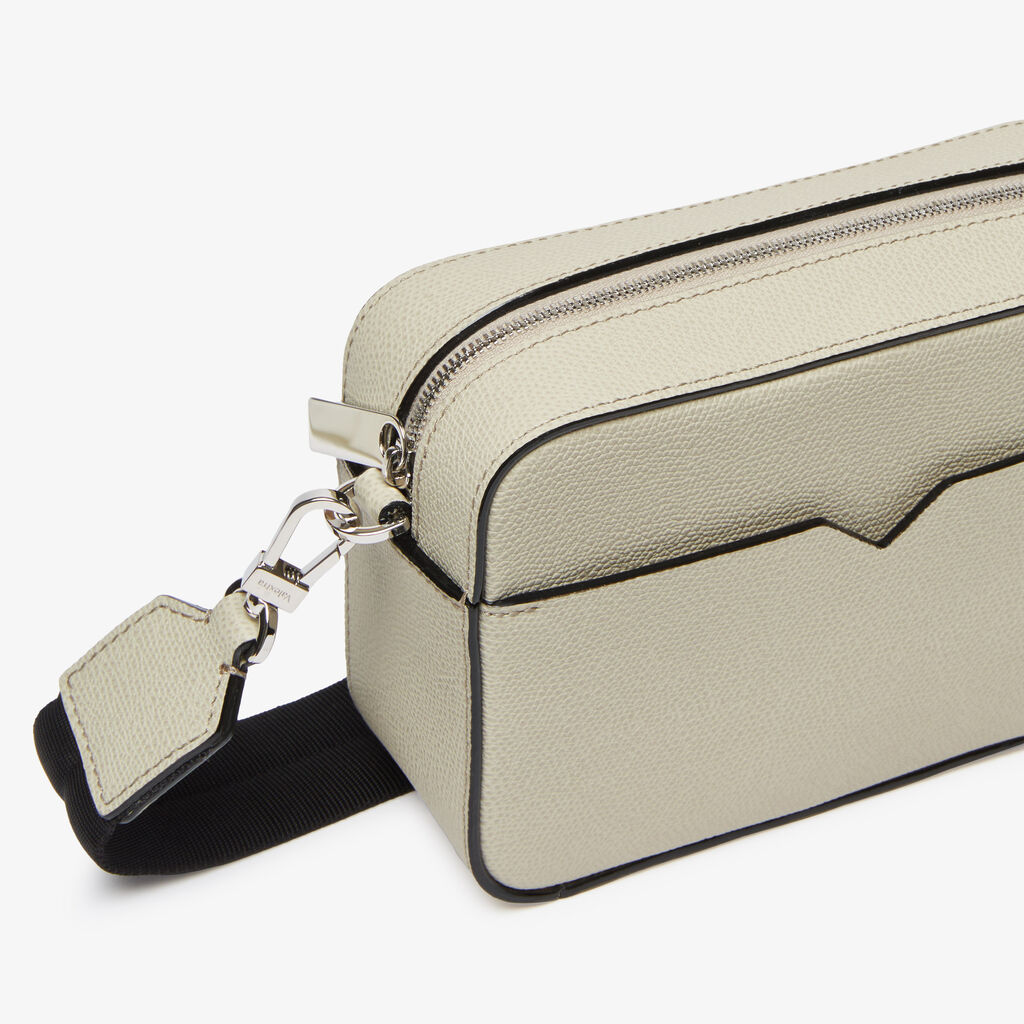 V-line Reporter Mini Bag - Linen Grey - Vitello VS - Valextra - 3