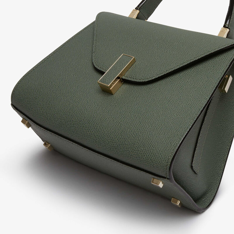 Iside Top handle mini bag - Musk Green - Millepunte calf leather - Valextra - 5