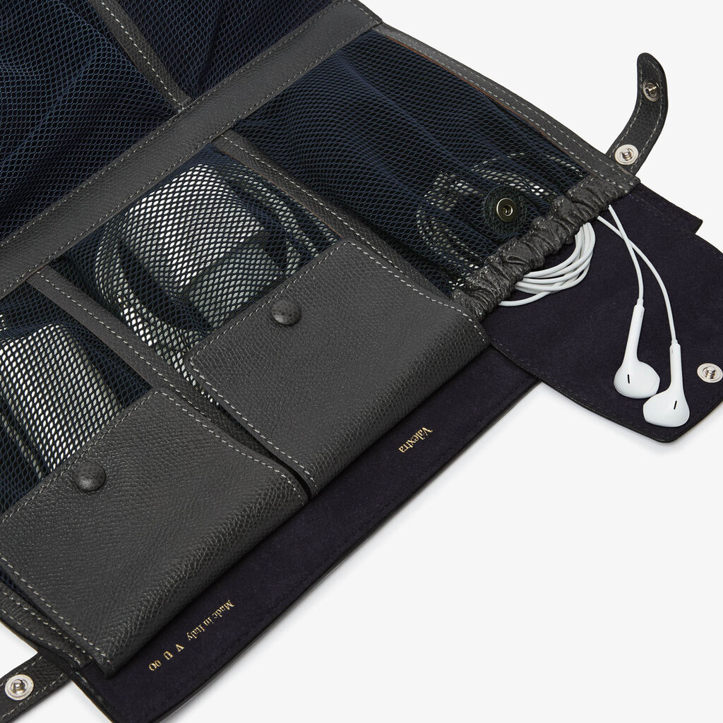 Folding Cable Organizer - Smokey Grey - Vitello VS - Valextra - 2