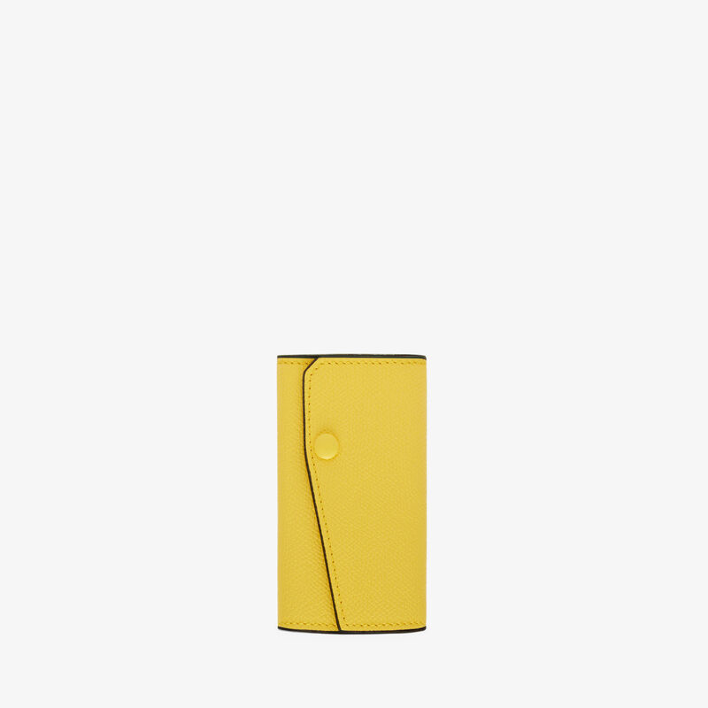 Key Holder 6 Hooks - Yellow - Millepunte calf leather - Valextra - 1
