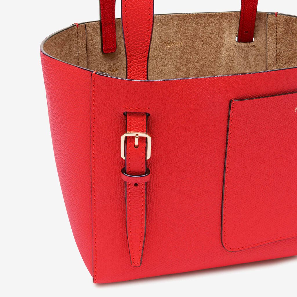 Soft Bucket Micro bag - Crimson Red - Vitello VS - Valextra - 4